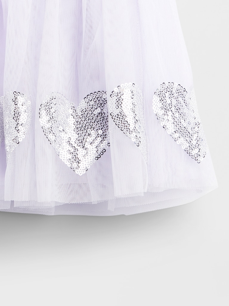 Baby & Toddler Tulle & Sequin Heart Skirt