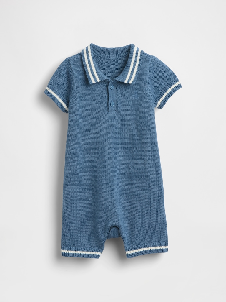 Baby Polo Sweater Shorty One-Piece