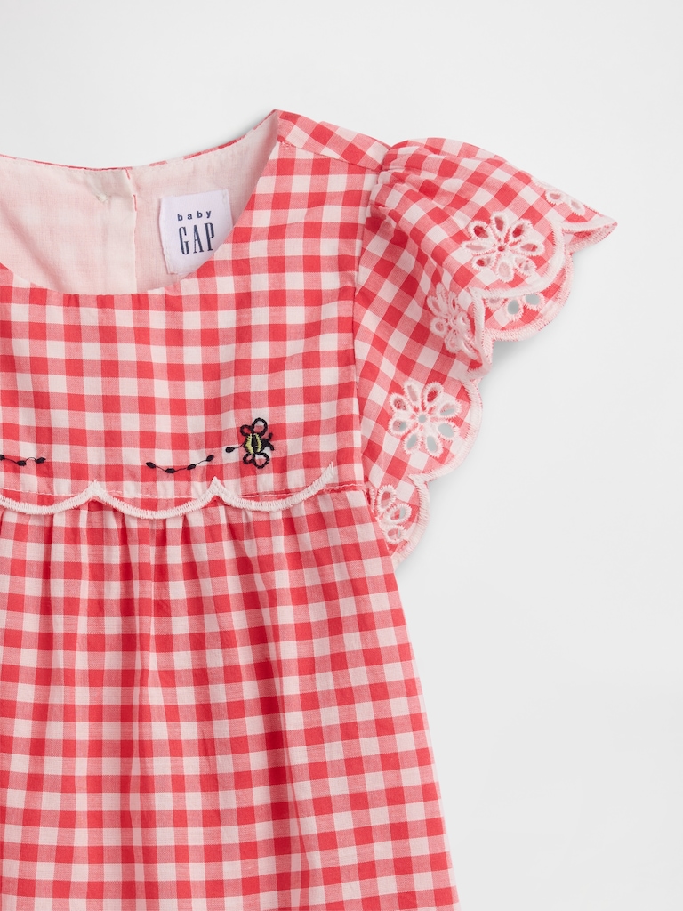 Baby Eyelet Gingham Outfit Set