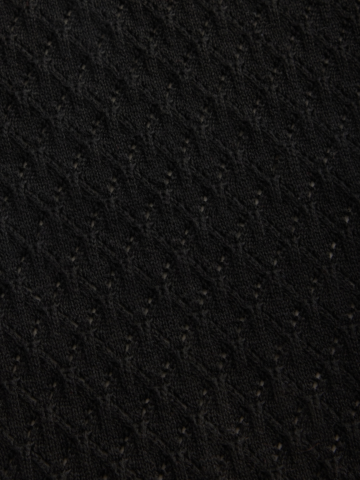 Pointelle Polo Maxi Sweater Dress