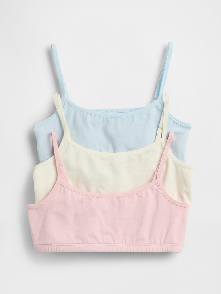 Kids Organic Stretch Cotton Basic Bra (3-Pack)