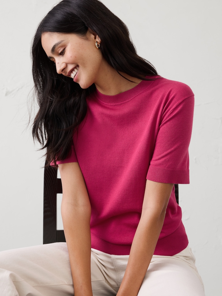 Forever Short-Sleeve Sweater