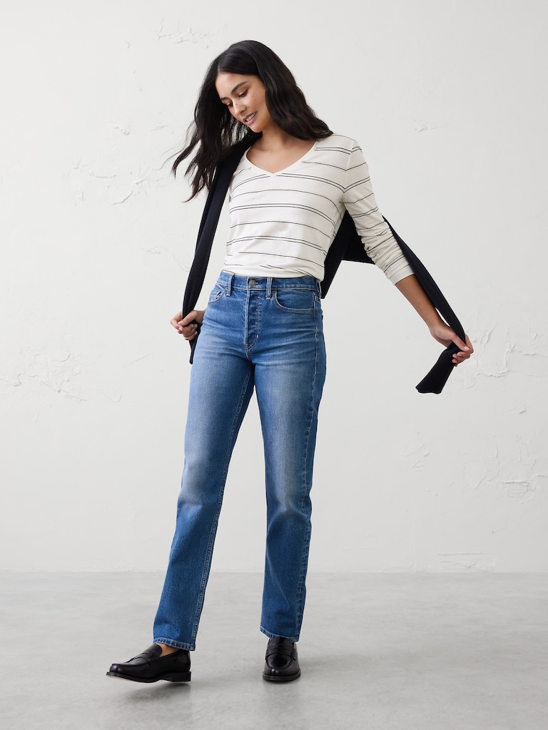 Timeless Long-Sleeve V-Neck T-Shirt