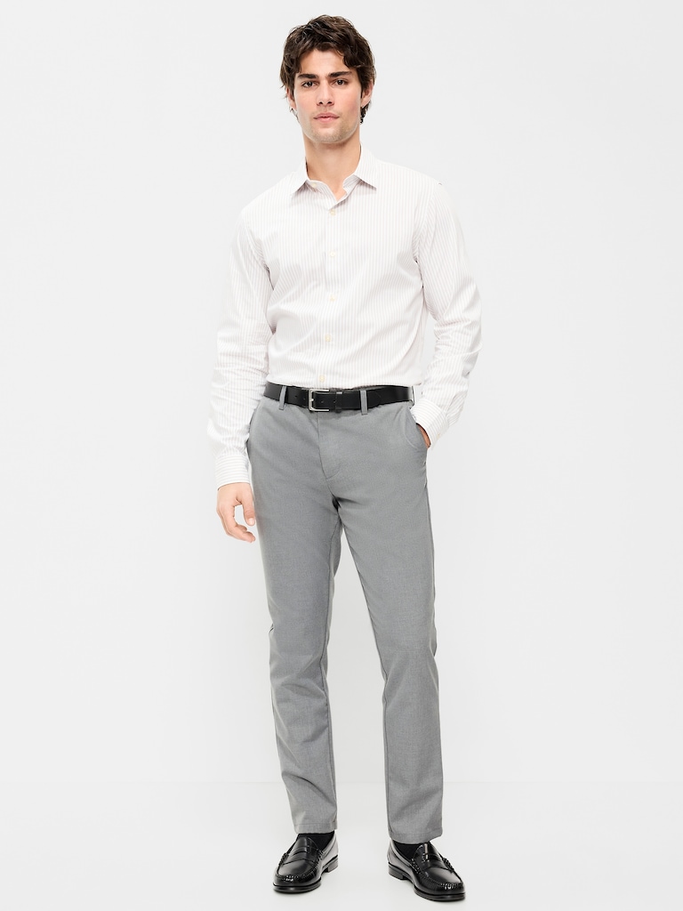 Slim-Fit Twill Dress Pants