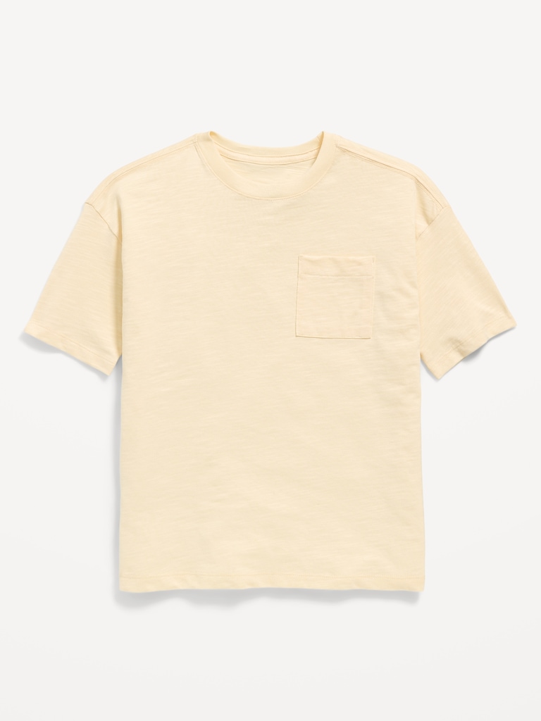 Oversized Short-Sleeve Pocket T-Shirt for Boys