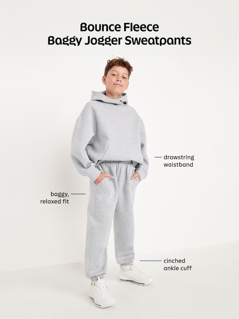 Bounce Fleece Baggy Jogger Sweatpants for Boys