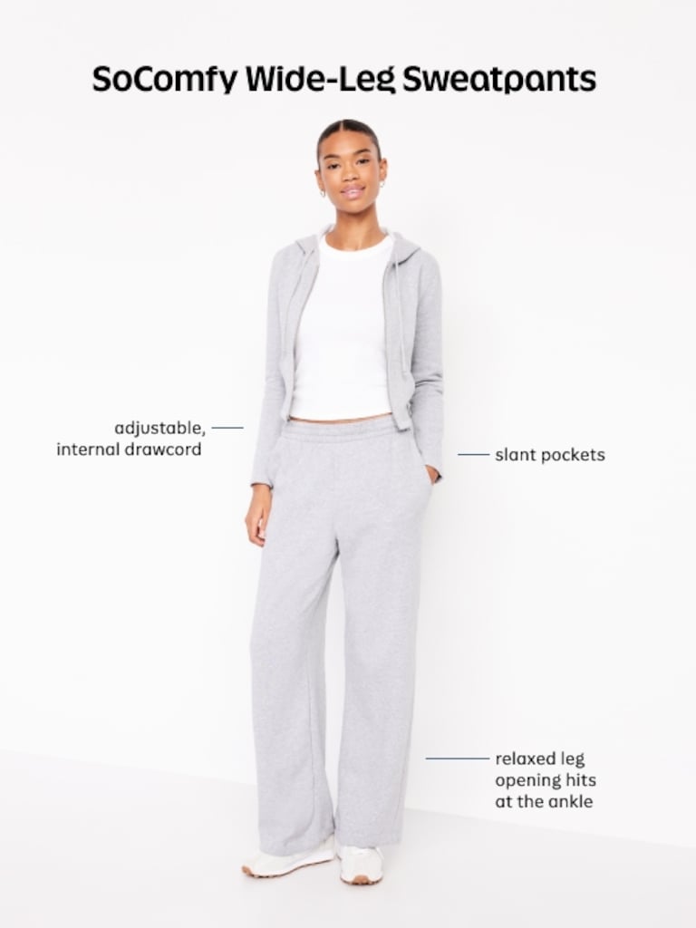 High-Waisted Wide-Leg Sweatpants