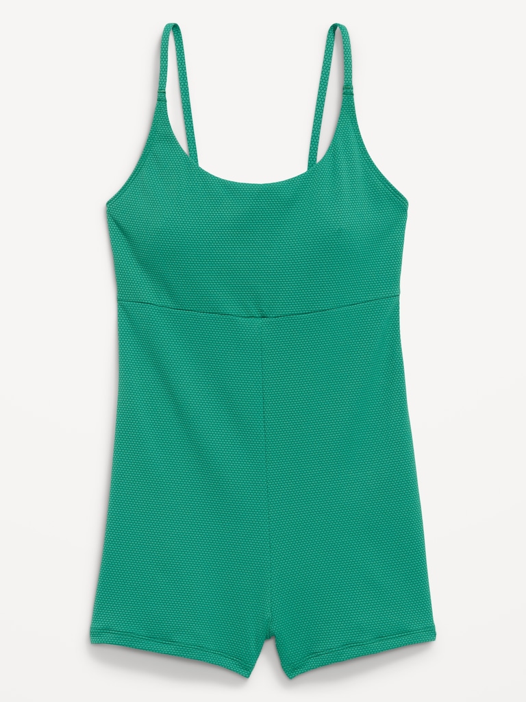 Textured Swim Romper -- 2.5-inch inseam