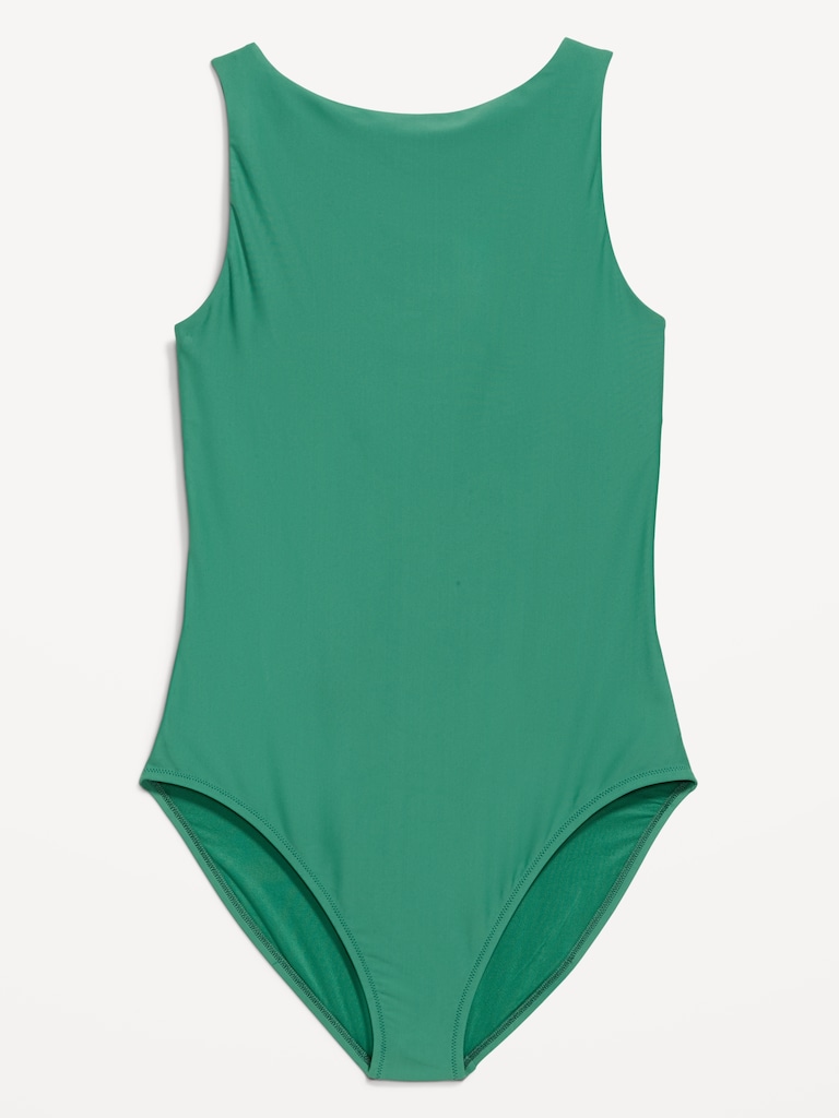 High-Neck One-Piece Swimsuit