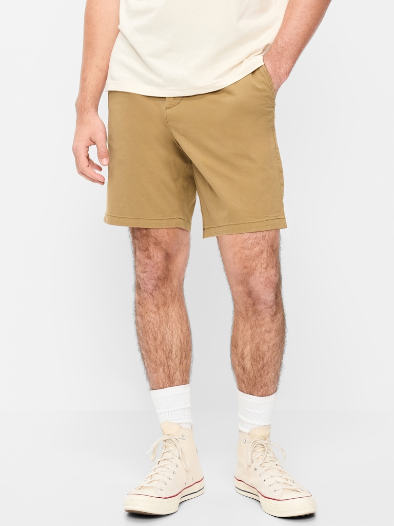 Slim Built-In Flex Rotation Chino Shorts -- 8-inch inseam