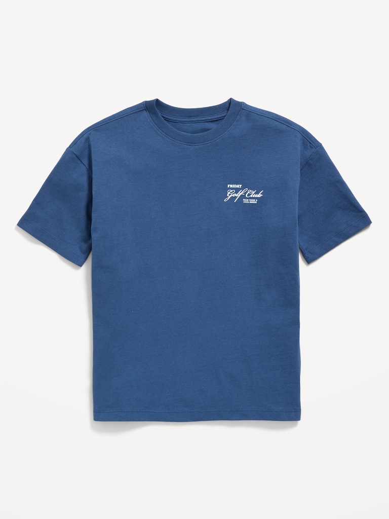 Oversized Short-Sleeve Graphic T-Shirt for Boys