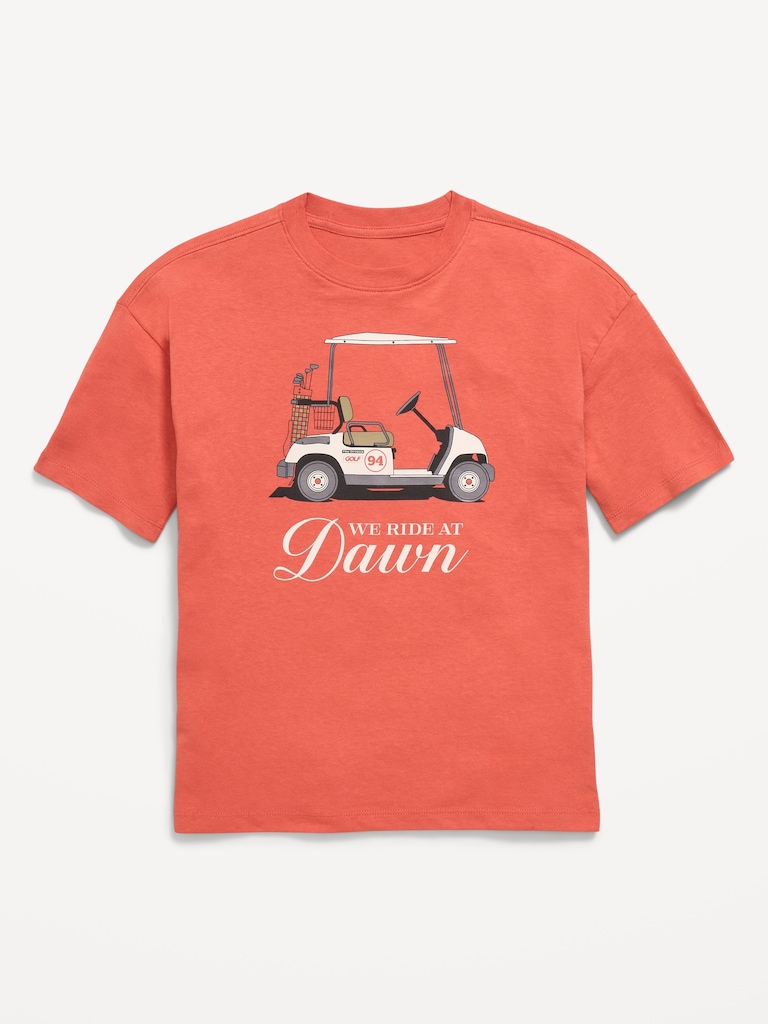 Oversized Short-Sleeve Graphic T-Shirt for Boys