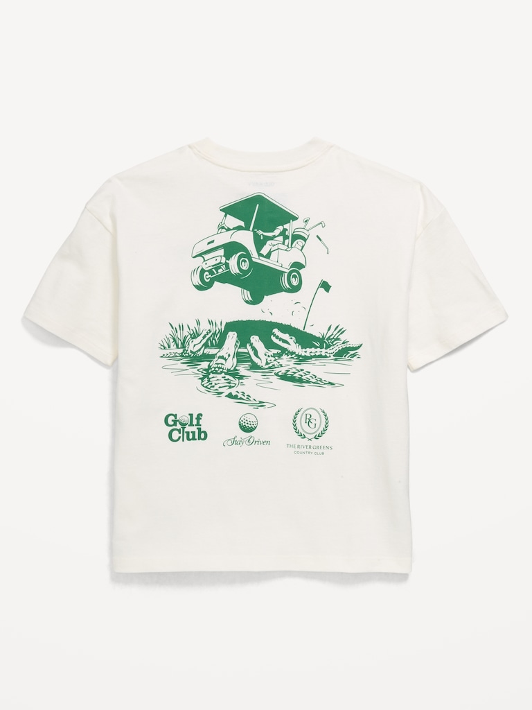 Oversized Short-Sleeve Graphic T-Shirt for Boys