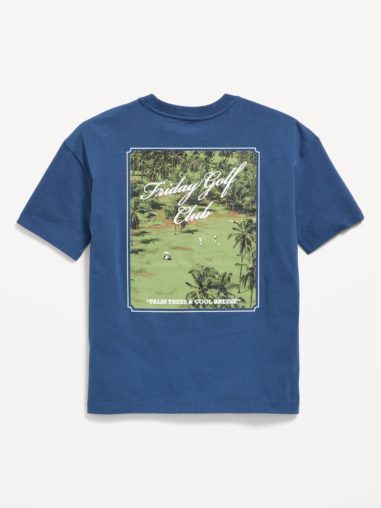 Oversized Short-Sleeve Graphic T-Shirt for Boys