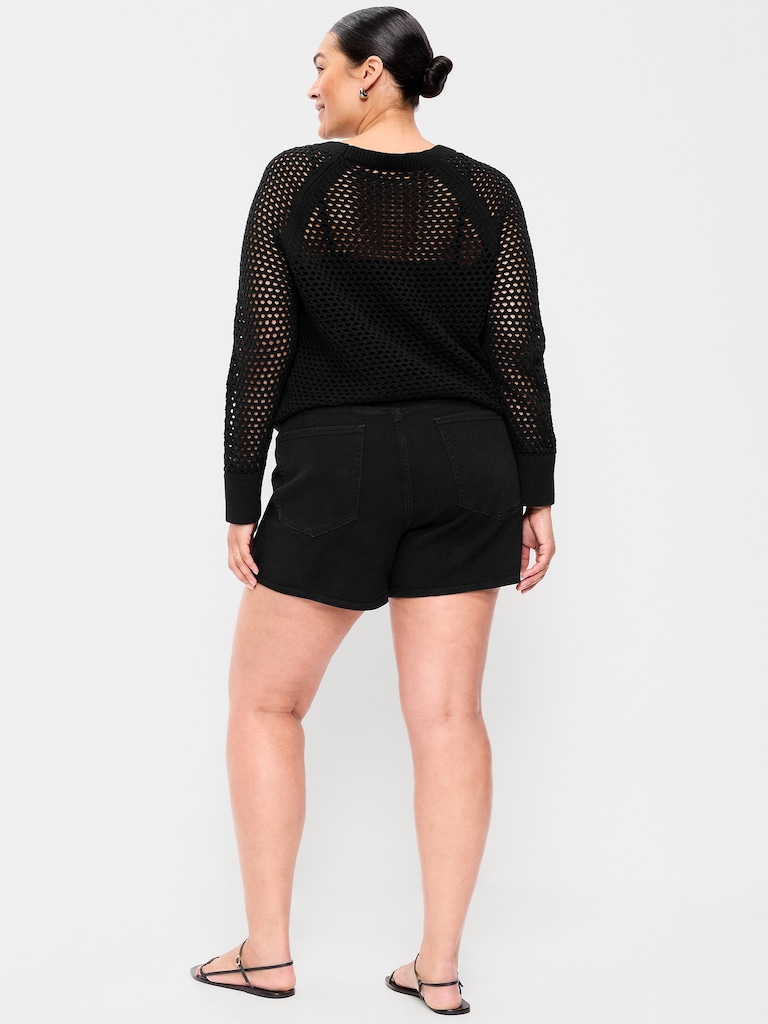 High-Waisted Wow Jean Shorts -- 4-inch inseam