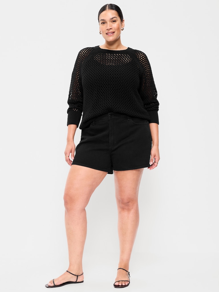 High-Waisted Wow Jean Shorts -- 4-inch inseam