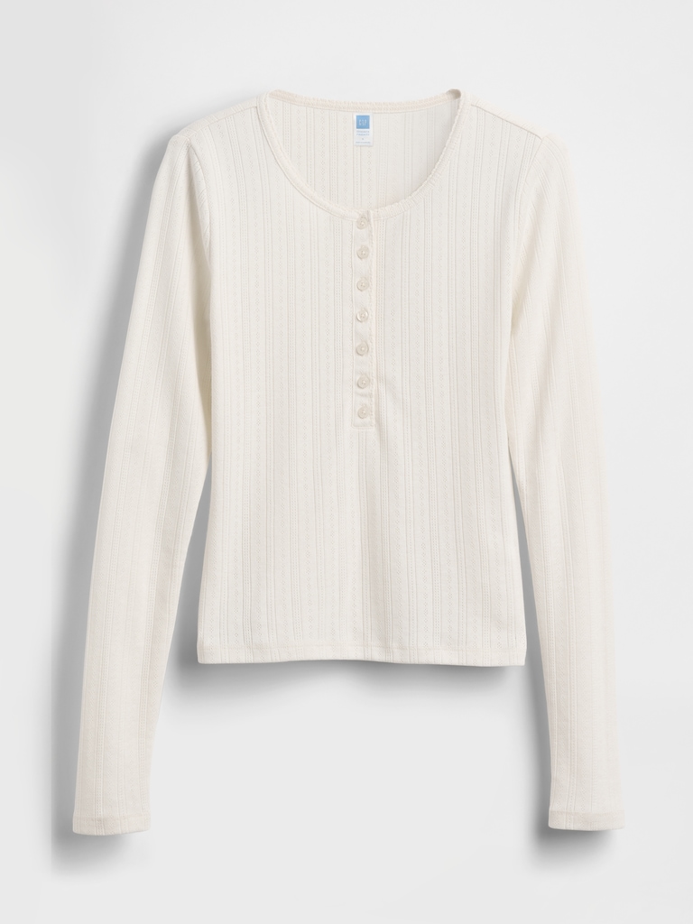 Gap × Summer Fridays Pointelle Henley PJ Top