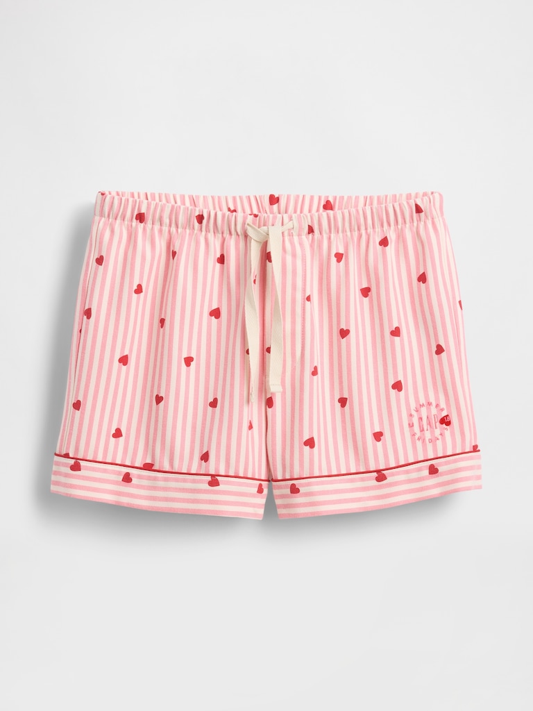 Gap × Summer Fridays Flannel Hearts PJ Boxer Shorts