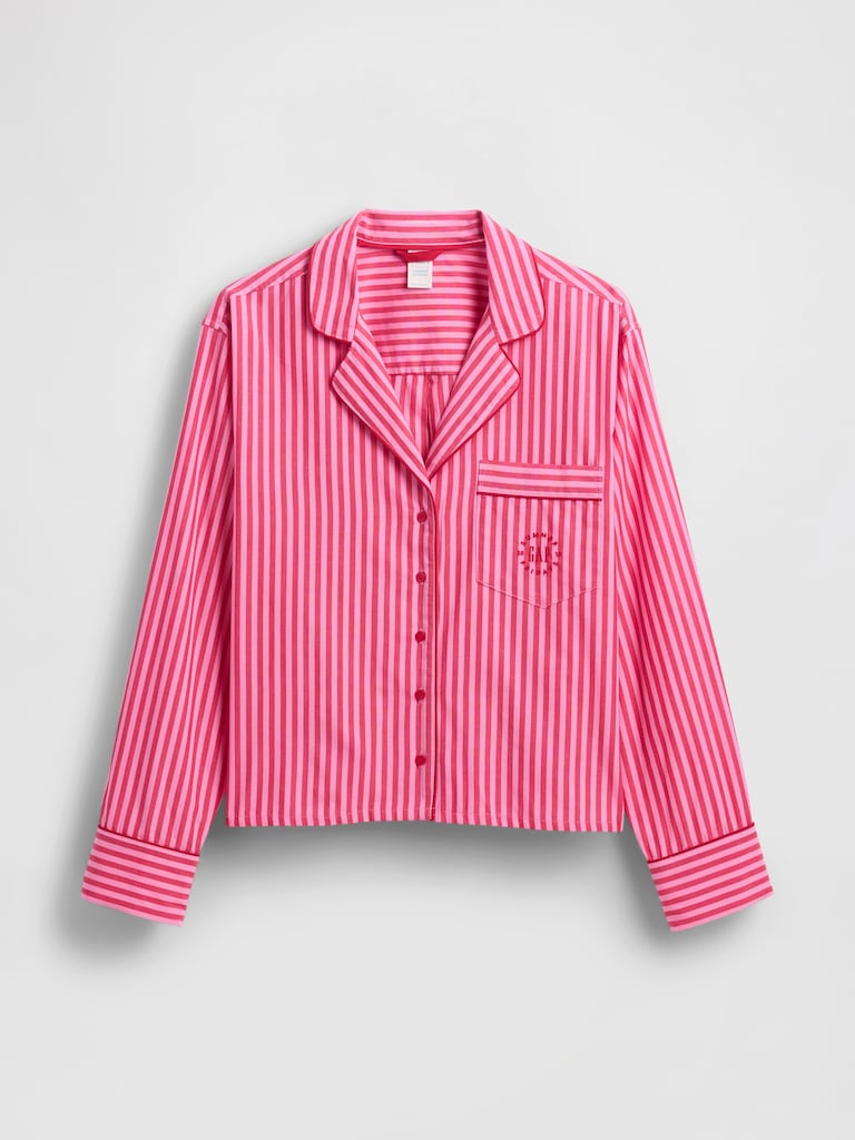 Gap × Summer Fridays Relaxed Poplin Stripe PJ Shirt