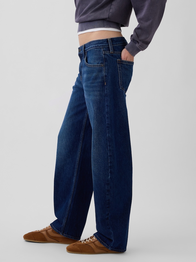 Low Rise Barrel Jeans