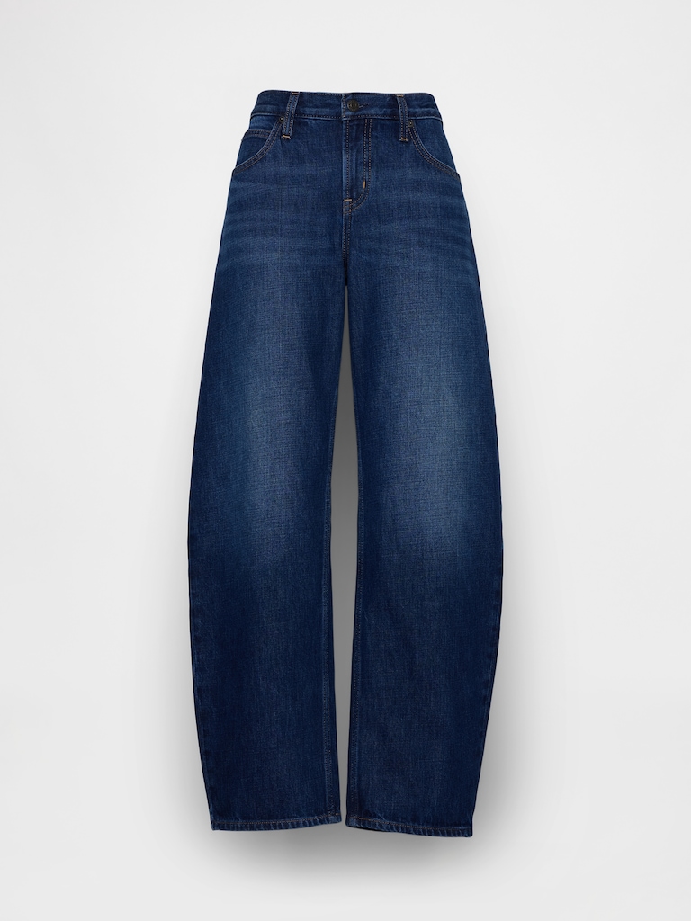 Low Rise Barrel Jeans
