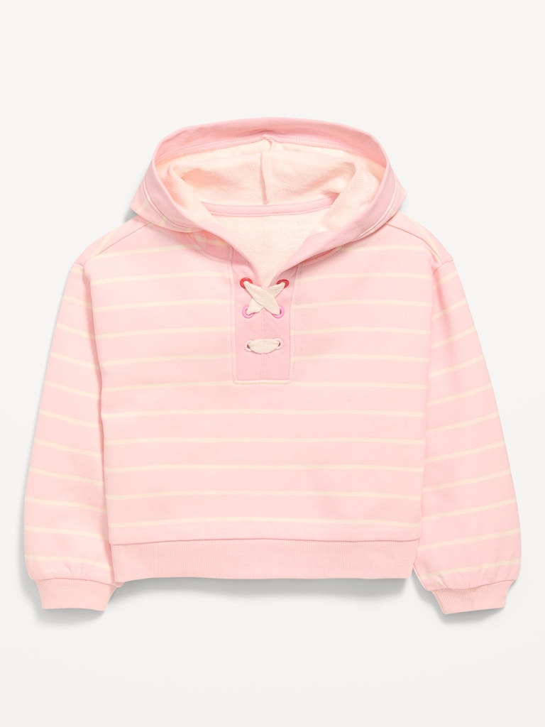 Oversized Lace-Up Sweatshirt for Toddler Girls