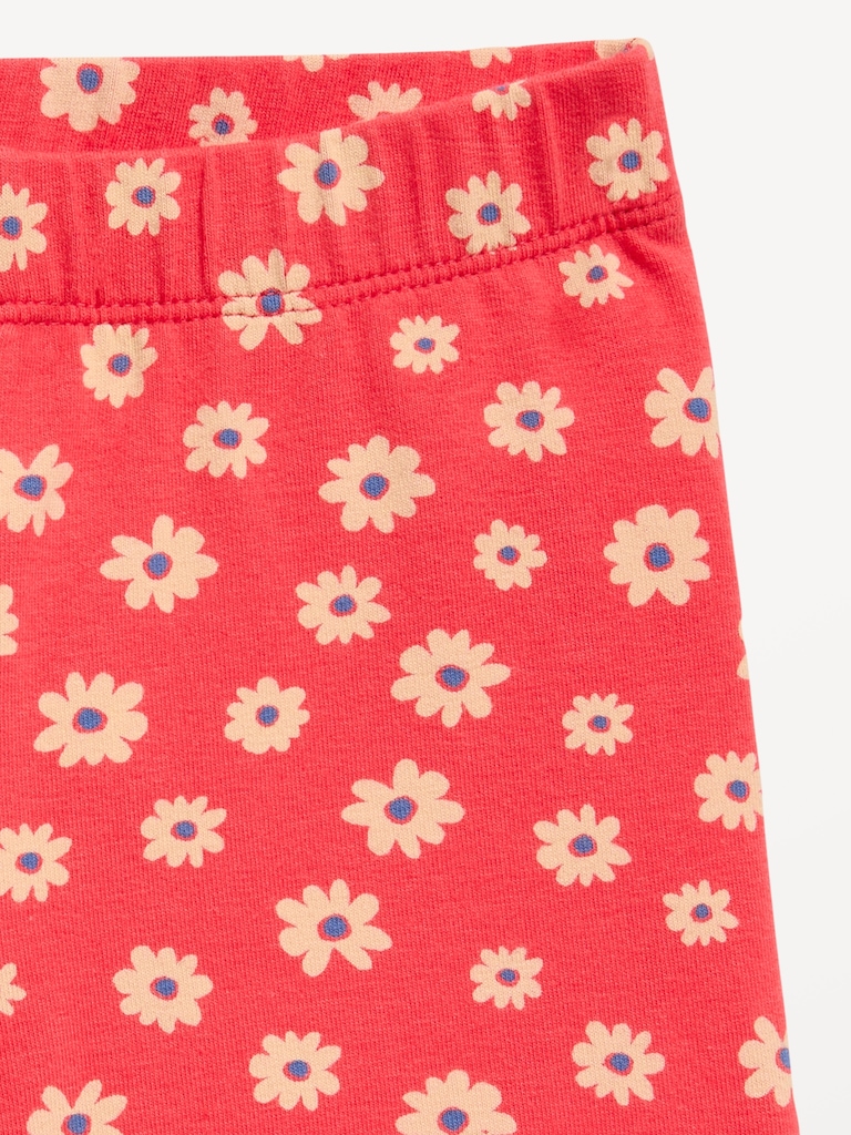 Disney© Ruffled Short-Sleeve Dress and Biker Shorts Set for Toddler Girls