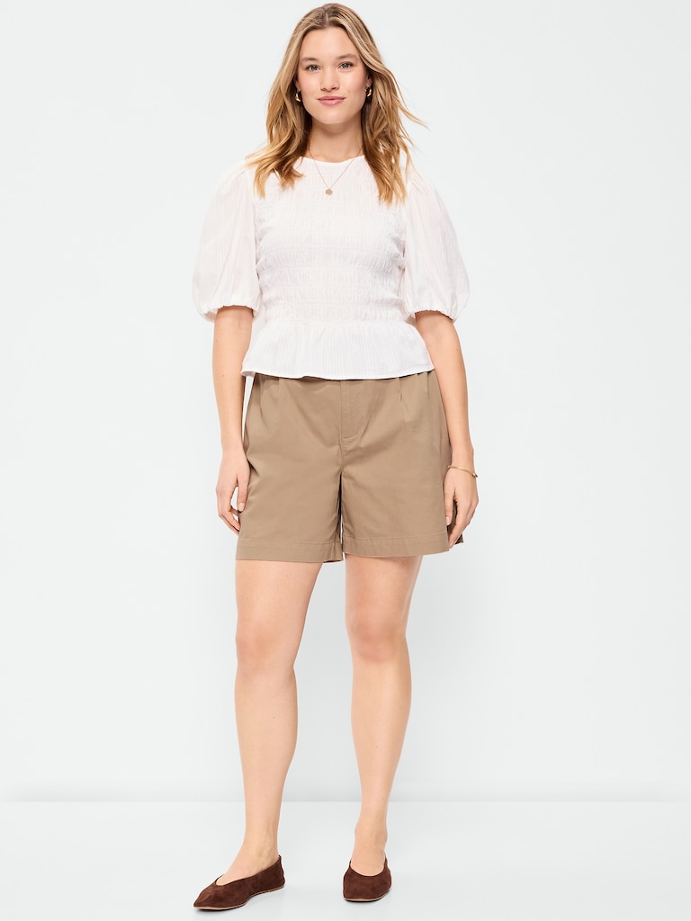 High-Waisted OGC Chino Shorts -- 6-inch inseam