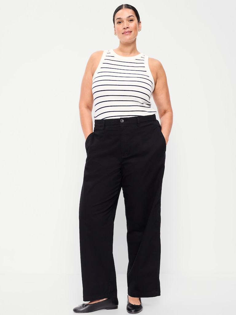 High-Waisted OGC Chino Full Length Straight Pants