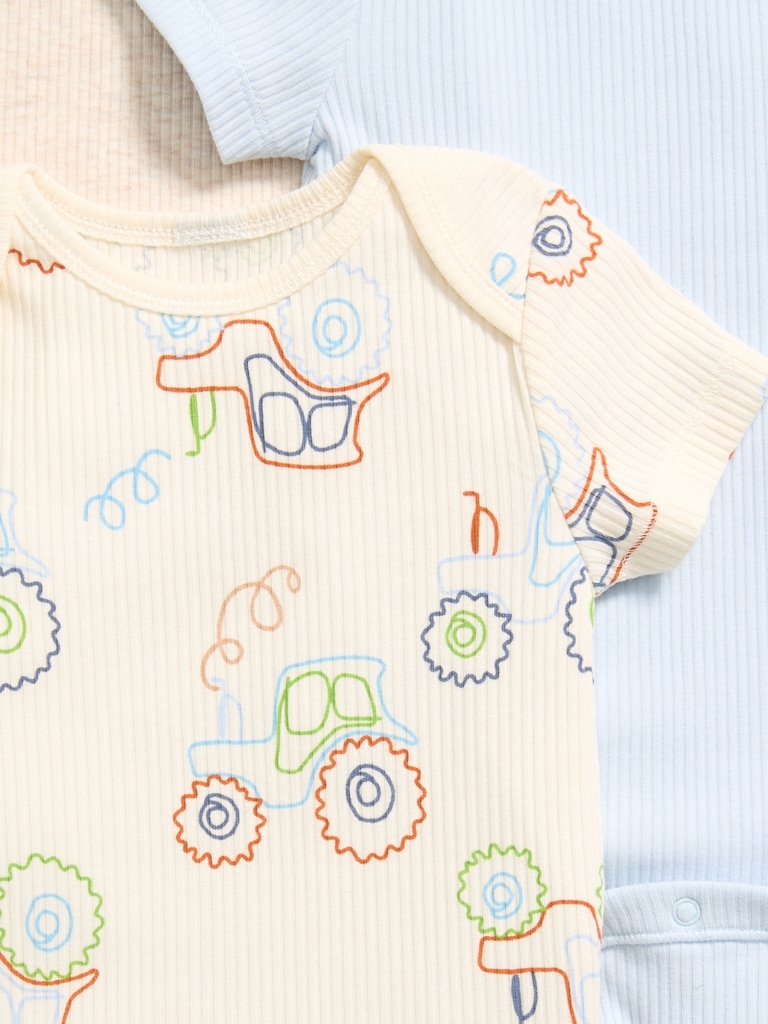 Unisex Ribbed Bodysuit 3-Pack for Baby