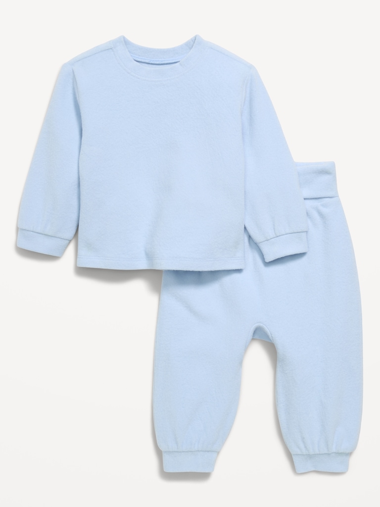 Cozy-Knit Long-Sleeve Top and Leggings Set for Baby