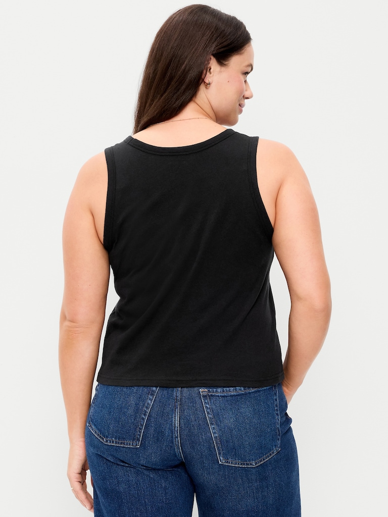 Relaxed Scoop-Neck Tank Top