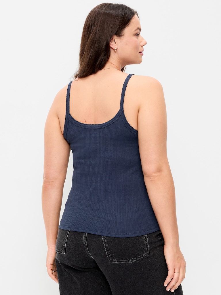 Pointelle Cami Tank Top