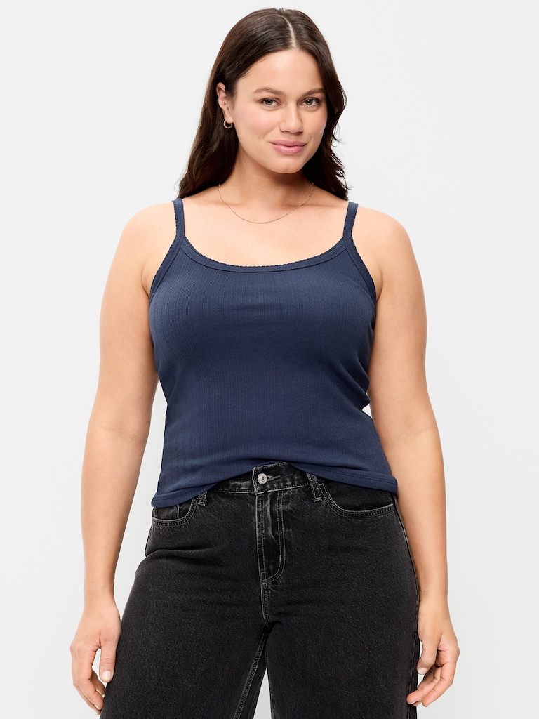 Pointelle Cami Tank Top