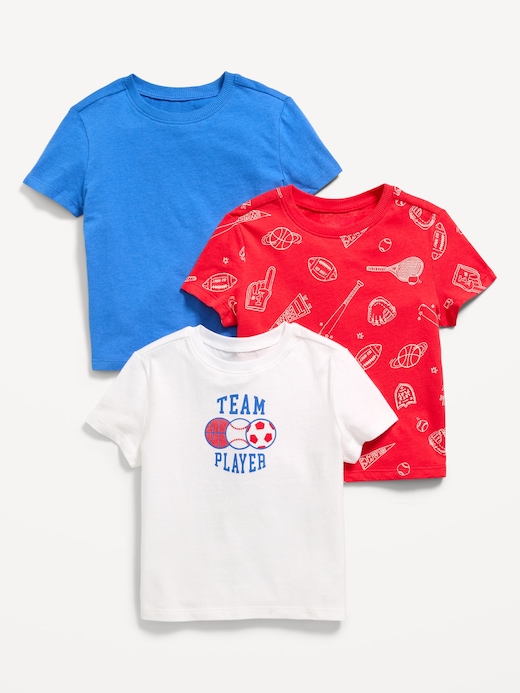 Short Short-Sleeve T-Shirt 3-Pack for Toddler Boys clearance deal