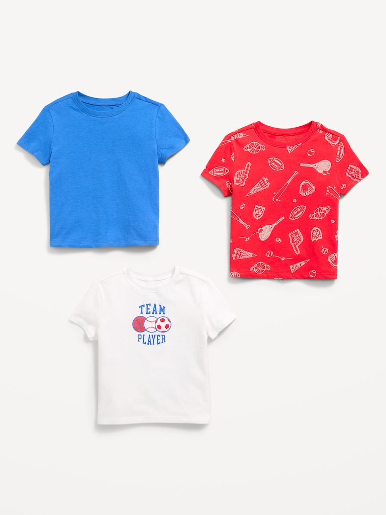 Short-Sleeve T-Shirt 3-Pack for Toddler Boys