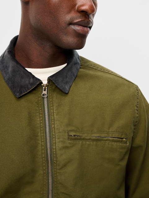 Cropped Canvas Barn Jacket