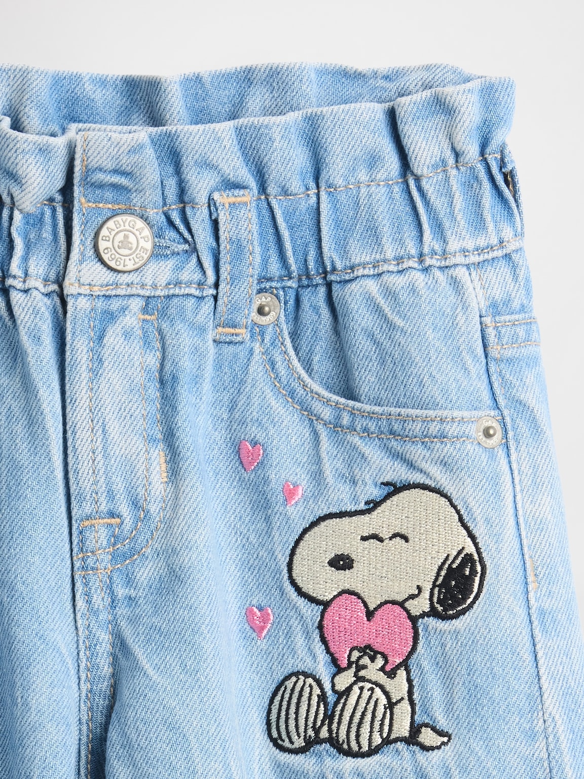 Baby & Toddler Snoopy Pull-On Horseshoe Jeans