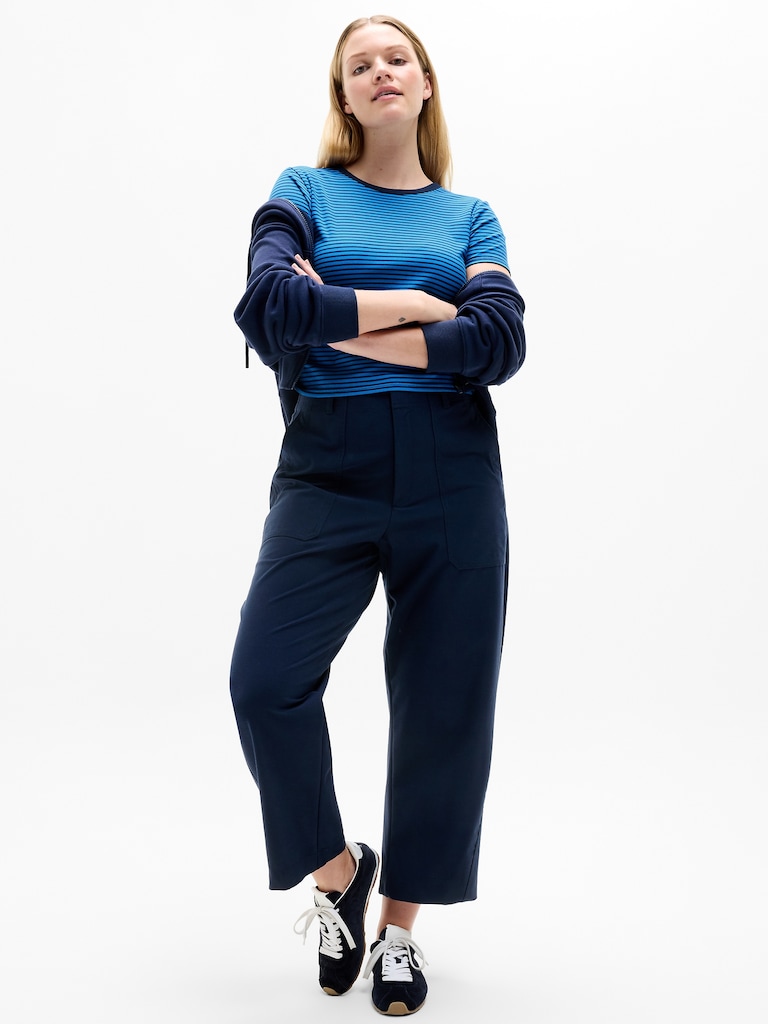 Signature Rib Crop Tee