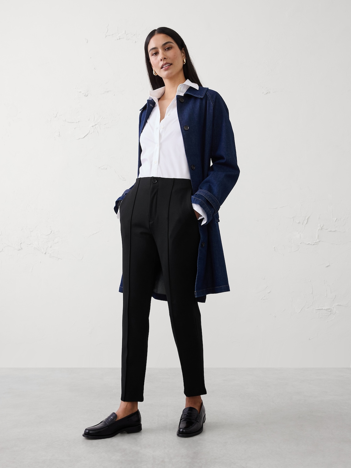 High-Rise Ponte Skinny Pant