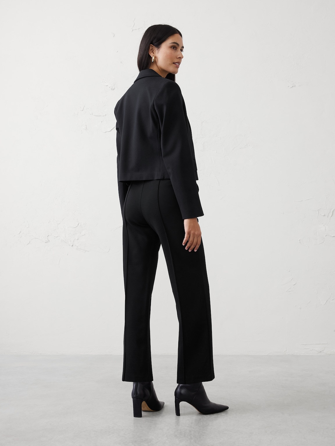 Straight High-Rise Ponte Pant