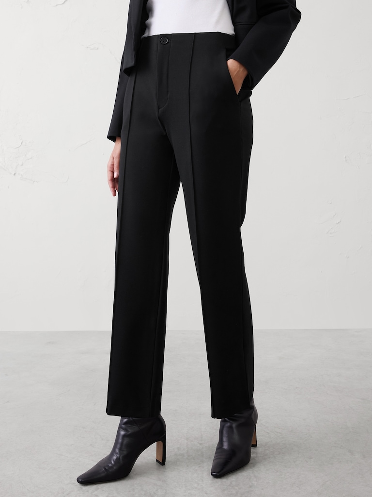 High-Rise Straight Ponte Pant