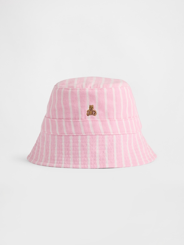 Baby Cotton Gauze Stripe Bucket Hat