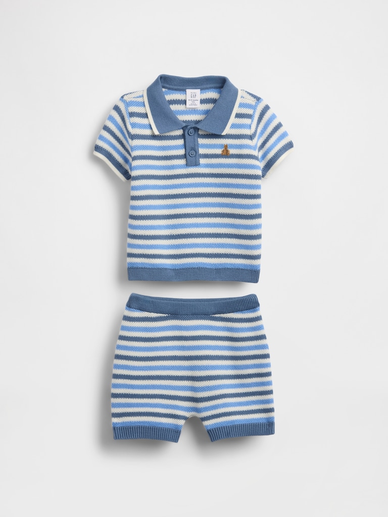 Baby Sweater Polo Outfit Set