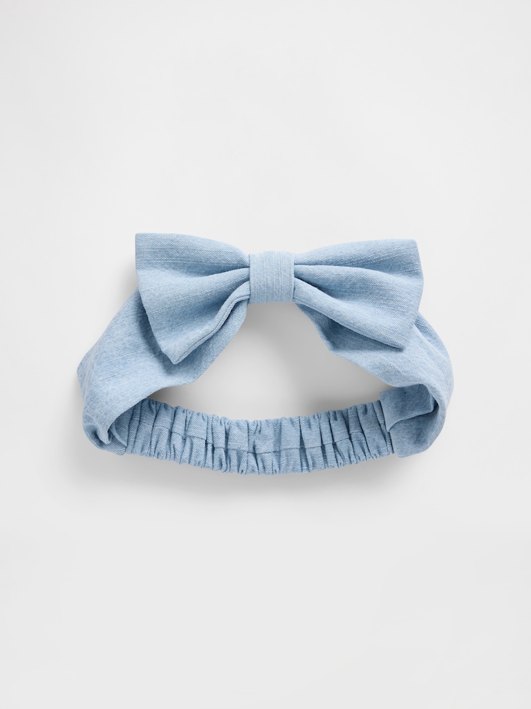 Baby Denim Bow Headband