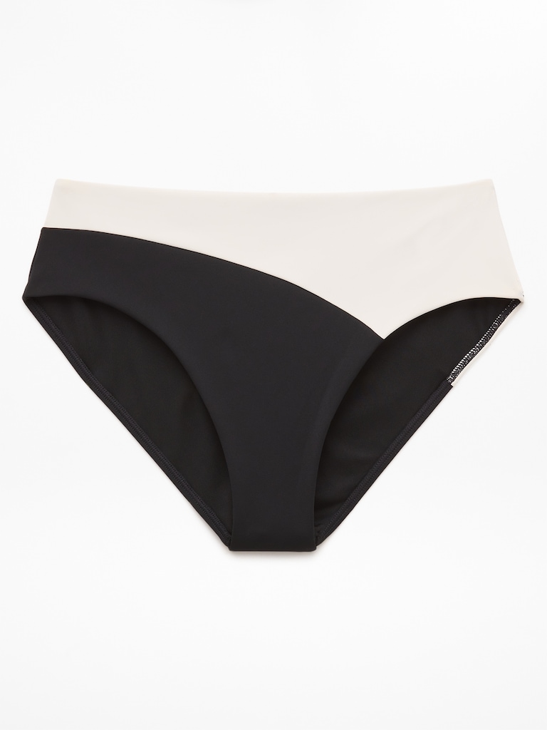 High Waist Cheeky Colorblock Swim Bottom