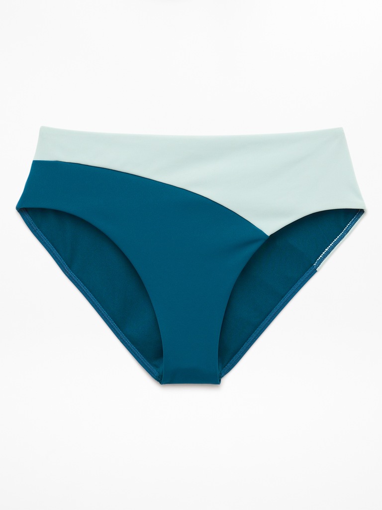 High Waist Cheeky Colorblock Swim Bottom