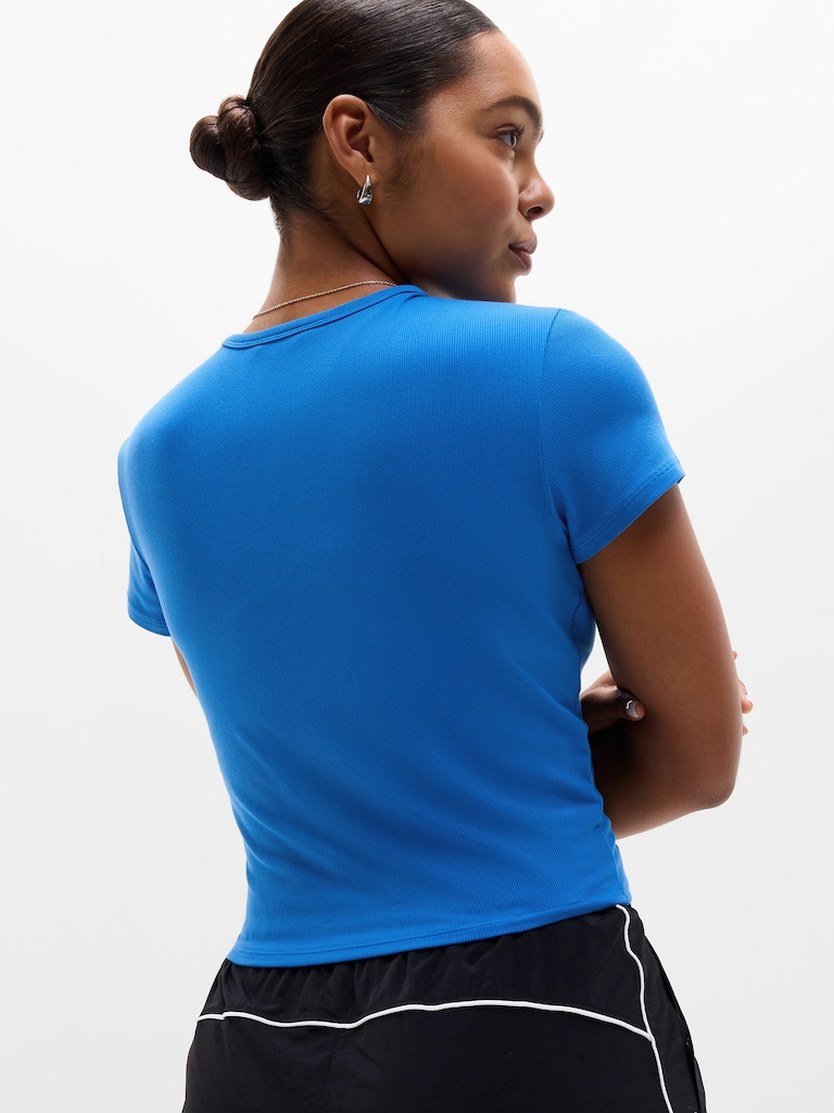 Signature Rib Crop Tee