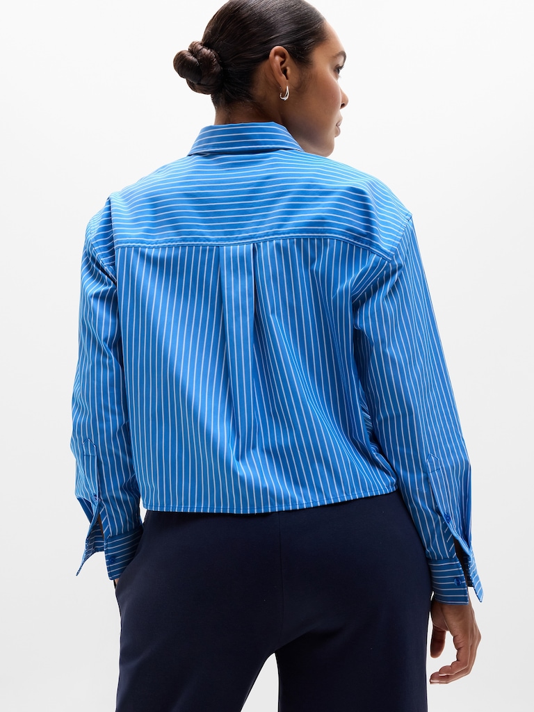 Midday Cropped Poplin Shirt