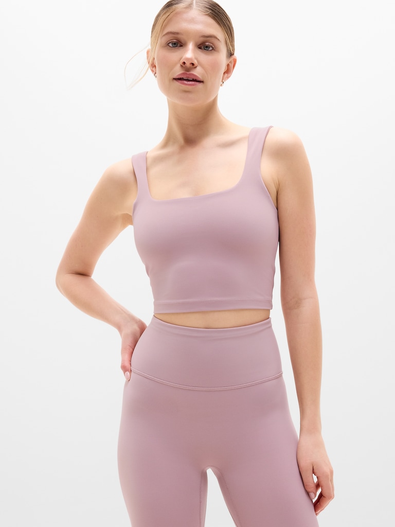 Transcend Square Neck Crop Sports Bra A-C